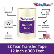 🎵 виниловая пленка vinyl ease 12 дюймов x 300 футов лента для переноса ez tear: среднеклейкое лежащее на поверхности клейкое вещество для наклеек, вывесок, надписей на стенах и многого другого. логотип