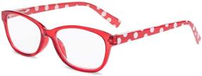 img 2 attached to 👓 EYEGUARD Polka Dot Fashion Women's Reading Glasses - Pack of 4 Pairs with Spring Hinges