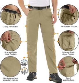 img 1 attached to 👖 Men's Outdoor Hiking Pants | Scout Convertible Cargo | Lightweight, Quick-Dry & Breathable Shorts for Fishing, Safari, and More