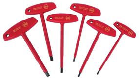 img 1 attached to ⚡️ High-Voltage 1000V T-Handle Hex Driver Set - Wiha 33490, 6-Piece, Inch Size