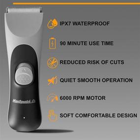 img 3 attached to The Beast by ManSquatch Co.: Ultimate Waterproof Electric Pubic Hair Trimmer for 🔥 Men - Minimized Nicks and Cuts, Perfect Manscaping Trimmer for Balls, Groin and Body Hair