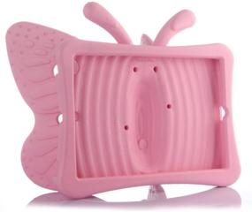 img 1 attached to ER CHEN Kids Pink Butterfly Design 🦋 Shockproof EVA Foam Series Case for iPad 2/3/4