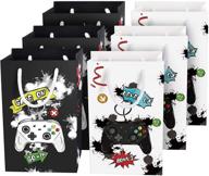 watercolor video game party bags logo