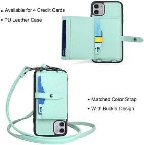 img 3 attached to JM JUST MUST iPhone 11 Pro Wallet Case + Crossbody Strap - Leather Protective Cover with Credit Card Holder for iPhone 11 Pro 5.8 inch