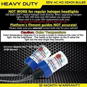 img 3 attached to 💡 55W H1 8000K Heavy Duty HID Xenon Replacement Bulbs for Aftermarket HID kit (Pack of 2 Iceberg Bulbs)