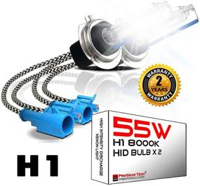 img 4 attached to 💡 55W H1 8000K Heavy Duty HID Xenon Replacement Bulbs for Aftermarket HID kit (Pack of 2 Iceberg Bulbs)