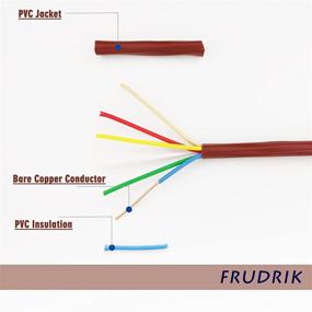 img 3 attached to FRUDRIK Thermostat Wire - Solid Copper 18 Gauge - CL2 - Power Circuit Cable (18/6Brown