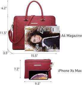 img 1 attached to Dasein Leather Handbags Shoulder Satchel Women's Handbags & Wallets for Totes