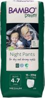 🌙 bambo nature dreamy night pants, boys 4-7 years, 60 count (6 packs of 10), eco-friendly logo