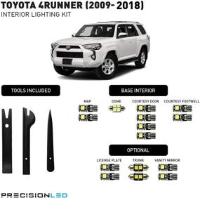 img 4 attached to 🔦 Enhanced LED Interior Lighting Set (15 Pieces) for 2009-2018 Toyota 4Runner - Including License Plate LEDs & Installation Tools (6000K)