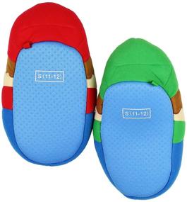 img 2 attached to 👾 Comfy Super Mario Brothers Boys Plush Slippers for Little Kid/Big Kid Footwear