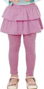 img 3 attached to RieKet Girls Toddler Leggings with Skirt: 👧 Adorable Tutu Skirt Leggings Pants Tights for Kids