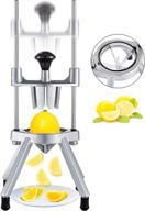 🍋 happbuy 4-section commercial stainless steel easy wedger blade fruit lime slicer, lemon cutter for home bar restaurant, silver logo