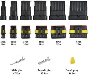 img 3 attached to 🚗 240 штук набор влагозащищенных автомобильных разъемов ATPWONZ с ассортиментом предохранителей - 1 2 3 4 5 6 контактные разъемы для автомобиля, мотоцикла, грузовика, лодки.