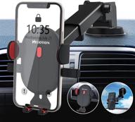 📱 upgraded heliotion sucker car phone holder mount stand gps telefon mobile cell support for iphone 12 11 pro max x 7 8 plus xiaomi redmi huawei - dashboard air vent windshield compatible (red) logo