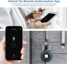 img 2 attached to 🔒 Secure Your Belongings with the Blue Fingerprint Padlock: Rechargeable, Waterproof, and Bluetooth Enabled for Lockers, Gates, Handbags, Golf Bags, Wardrobes, and more!