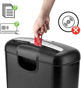 img 3 attached to 🗄️ 6-Sheet Electric Paper Shredder with 2.6 Gallon Pullout Basket, 2 Minutes Run Time - Cross-Cut Shredder for Paper and Credit Card Destruction - Ideal for Home Office Use