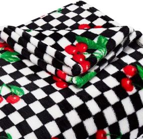 img 2 attached to 🍒 Betsey Johnson Cherry Checker Throw - 50x70, Red: Cozy up in Style!