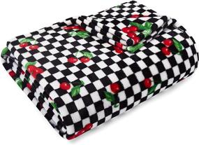 img 4 attached to 🍒 Betsey Johnson Cherry Checker Throw - 50x70, Red: Cozy up in Style!