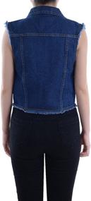 img 3 attached to 🧥 Anna Kaci Women's Distressed Button Sleeveless Coats, Jackets & Vests: Trendy and Stylish Women's Clothing