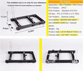 img 1 attached to 💪 Производительность встречает стиль: мини-корпус для компьютера Mini ITX Test Bench Open Air Frame Overclock - алюминиевый корпус для увлеченных HTPC и графическими картами.