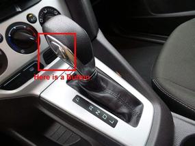 img 1 attached to 🚘 Чехол для рычага переключения передач Loncky черного цвета из искусственной кожи с углеродным волокном для Ford Focus 2012-2018 / Fiesta 2014-2019 / Fusion S Ford Fusion SE 2013-2016 / Ford Escape 2013-2019 / Ford C-Max 2013-2017 / Transit 2013-2020