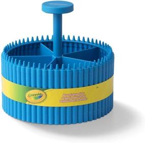 img 2 attached to Room Copenhagen Crayola Round Storage Organizer - Colorful Kids Desk Organizer with 5 Sections for School/Office Supplies - Cerulean Blue, Age 3+