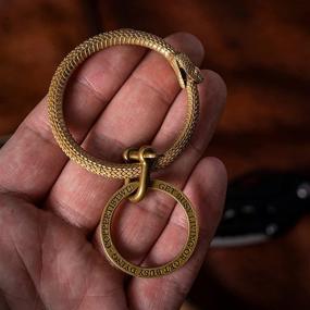 img 3 attached to 🔑 Copper Ouroboros Keychain – Handcrafted Keychains by Wu
