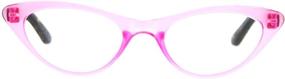 img 3 attached to 👓 Stylish Women's Retro Design Narrow Cat Eye Plastic Reading Glasses - A Perfect Blend of Fashion and Function