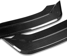 img 2 attached to DNA Motoring 2-PU-685-R-RCF Resin Carbon Fiber Front With Vertical Stabilizers Bumper Lip Replacement For 18-21 Fit