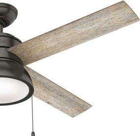 img 2 attached to Hunter Loki Indoor Ceiling Fan with 🔵 LED Light and Pull Chain Control, 52-inch, Noble Bronze