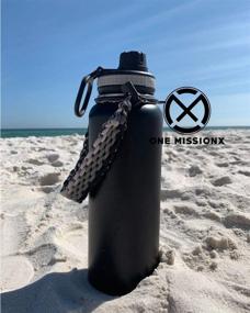 img 2 attached to 🧗 One MissionX Paracord Handle & Silicone Boot Cover Set - For Hydro Flask 32 & 40oz and Similar Stainless Steel Water Bottles