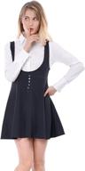 👗 allegra flared suspender women's button overalls for jumpsuits, rompers & clothing logo