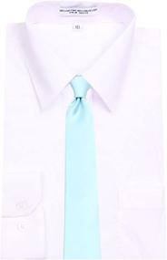 img 1 attached to B ADF 24 Boys Red Solid Necktie Boys' Accessories : Neckties