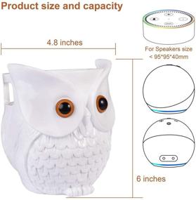 img 3 attached to 🦉 KeyEntre Owl Shape Smart Home Guard Statue Holder Station for Google Home Mini Google Nest Mini (2nd Gen) Dot 2nd/3rd/4th Generation Clean Space Saving Guard Holder Station