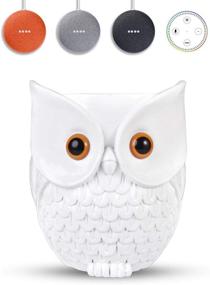 img 4 attached to 🦉 KeyEntre Owl Shape Smart Home Guard Statue Holder Station for Google Home Mini Google Nest Mini (2nd Gen) Dot 2nd/3rd/4th Generation Clean Space Saving Guard Holder Station