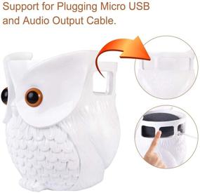 img 1 attached to 🦉 KeyEntre Owl Shape Smart Home Guard Statue Holder Station for Google Home Mini Google Nest Mini (2nd Gen) Dot 2nd/3rd/4th Generation Clean Space Saving Guard Holder Station