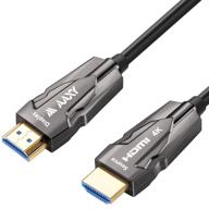 high-speed 4k fiber hdmi cable - 100ft, 18gbps, supports 4k@60hz, 4:4:4, hdr, dolby vision - compatible with tv box, hdtv, projector, blu-ray, and more logo