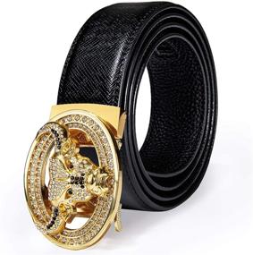 img 4 attached to Ratchet Automatic Buckle Leather Business Men's Accessories and Belts