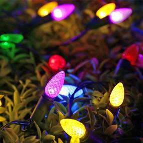 img 2 attached to 🎄 RECESKY C3 Bulbs Christmas String Lights with Timer - 50 LED 16.4ft Battery String Lights for Outdoor and Indoor Decorations