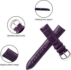 img 1 attached to 🐊 Alligator Crocodile Calfskin Replacement Strap by EACHE: Premium Quality Guaranteed