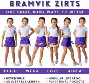 img 3 attached to Bramvik Customizable Girls' Skirts 👗 & Skorts: Reversible, Modular, and Adjustable