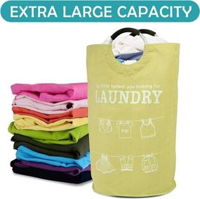 img 3 attached to 🧺 ASPURELY Collapsible Laundry Hamper Bundle - 2Pack 115L Large Capacity | Foldable, Portable, and Durable Oxford Fabric | Ideal for Bedroom, Bathroom, Laundry Room