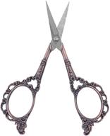 🧵 vintage european style needlework embroidery scissors for sewing, craft & everyday use - red copper-style b (11.5cm/4.5 inch) logo