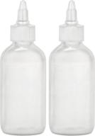 🧴 versatile pack of 2 twist top applicator bottles - refillable, easy-squeeze 4 oz plastic bottles with open/close nozzle for multi-purpose use logo