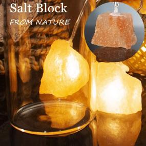 img 2 attached to Himalayan Salt Lamp String Light: Natural Hand Carved Fairy Night Lights for Room Decoration