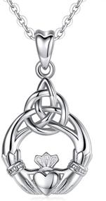 img 4 attached to 🍀 Stylish Celtic Jewelry for Women: INFUSEU Sterling Silver Irish Charm Pendant Necklaces - Perfect Gifts for Her!