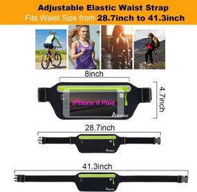 img 3 attached to 🏃 Ultra-Light Slim Running Belt Fanny Pack for Men and Women - Fitness Workout Waist Bag for iPhone X, XR, 7, 8 Plus - Travel Money Belt for Runners