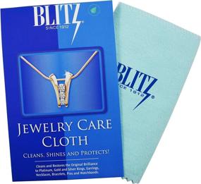 img 4 attached to 💎 Blitz Premium XL 2-Ply Jewelry Cleaning Cloth: Tarnish Inhibitor for Gold, Silver, Platinum - Made in USA, Eco-Friendly - 1-Pack, Blue