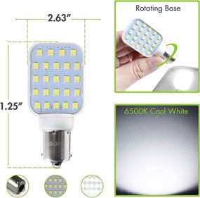 img 2 attached to 🔆 Enhance Your RV Interior with 4 Pack Leisure LED Rotating Bulb – Super Bright 312 Lumen, Cool White, 24-SMD Camper Trailer Lamp Bulb (4-Pack)